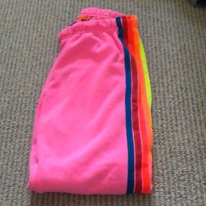 BRAND NEW Aviator Nation xs pink sweatpants
